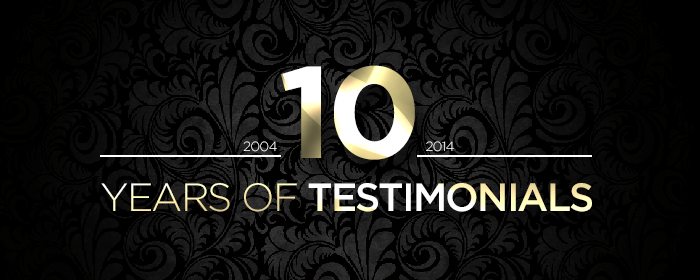 Thank You For 10 Years, Testimonies