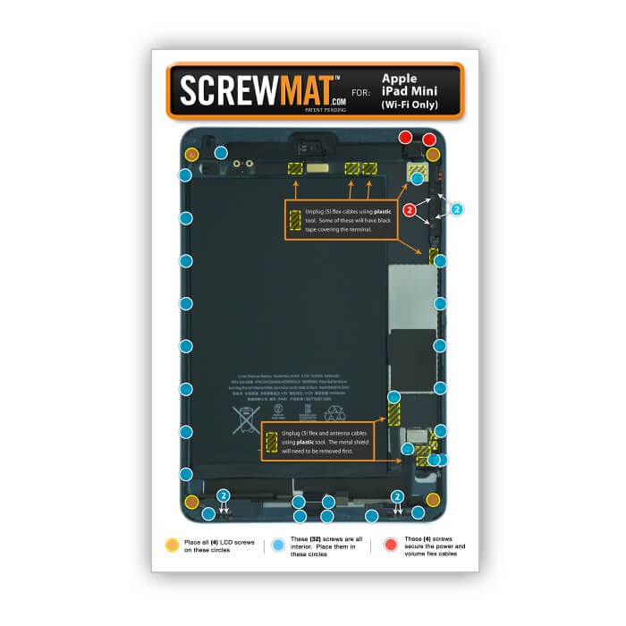 ScrewMat for Apple iPad Mini WiFi (Mini and Retina)