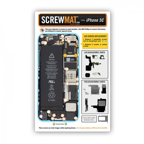 ScrewMat for Apple iPhone 5C