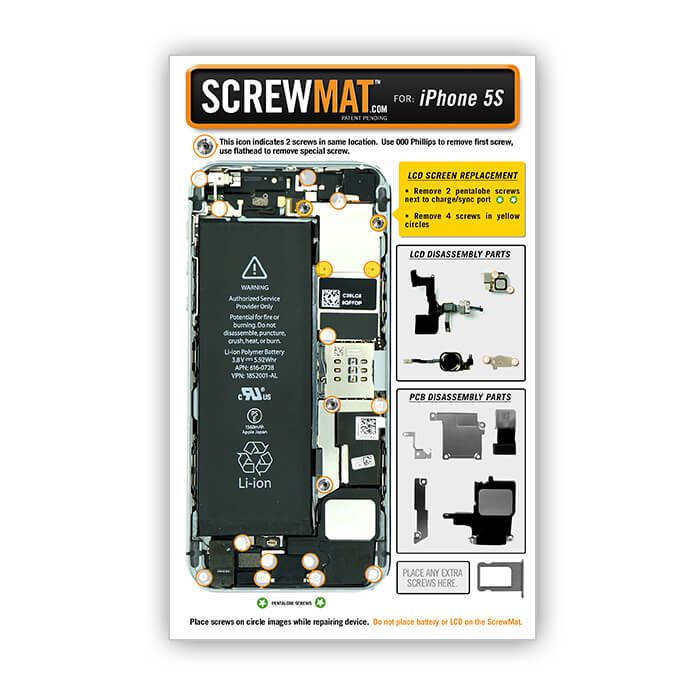 ScrewMat for Apple iPhone 5S