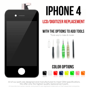 Apple iPhone 4 (CDMA) LCD, Digitizer + Frame Assembly